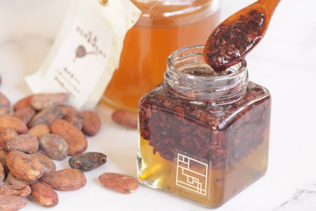 広島県産さとやまはちみつのカカオニブハニー